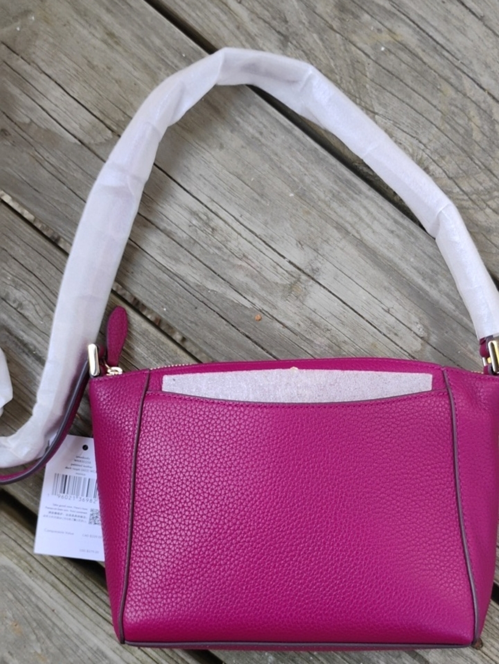 Kate Spade NEW $279 Monica In Dark Raspberry Pebbled Leather Shoulder Bag